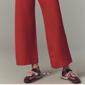 Maeve Colette Wide Leg Crop Pant. Red. Size 28